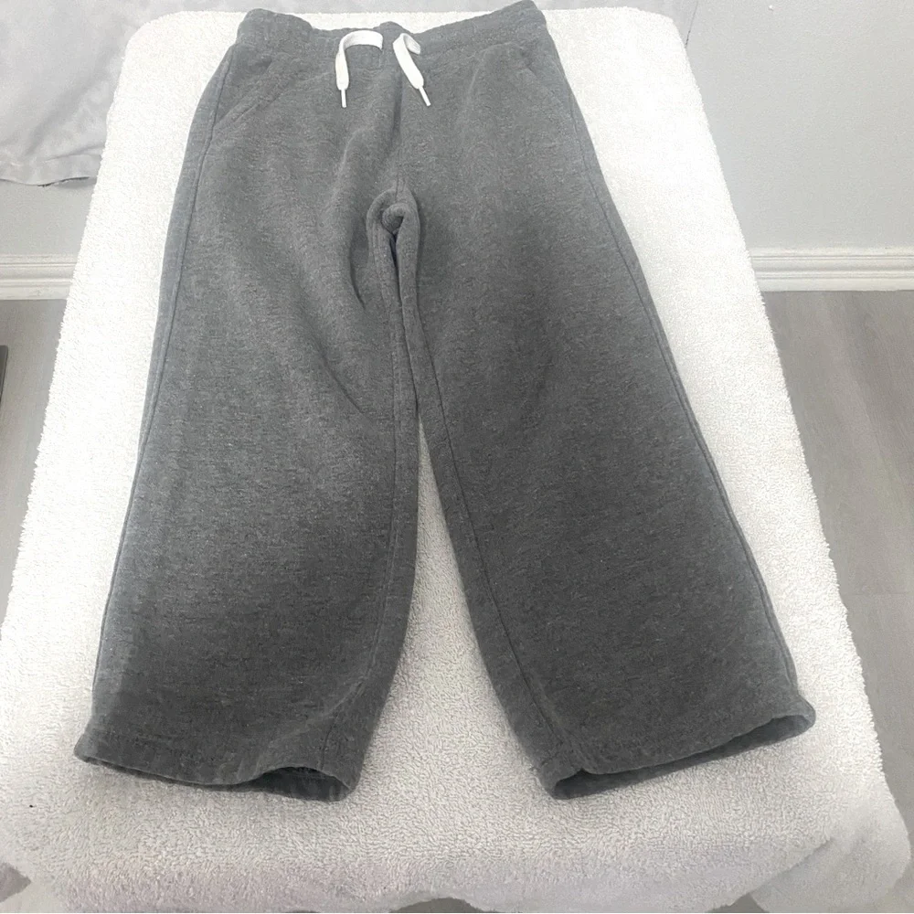 Old Navy Boys Straight Leg Joggers Size Small (6/7) Gray with Drawstring